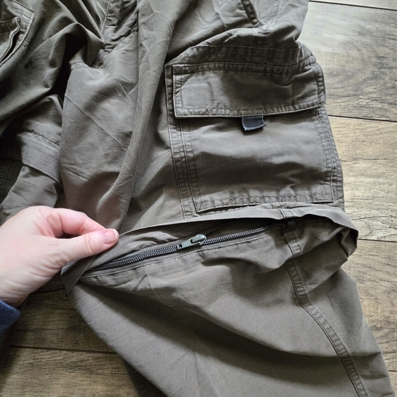 Eddie Bauer Mens Green Zip Off Cargo Pants  32x30 - Picture 5 of 11